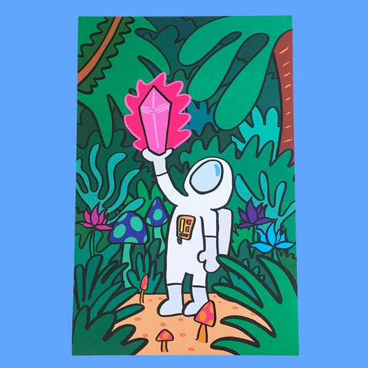 Space Crystal astronaut poster